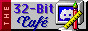 Image of an old 4 by 3 monitor with the discord logo on it. Next to it it says 32-Bit Cafe