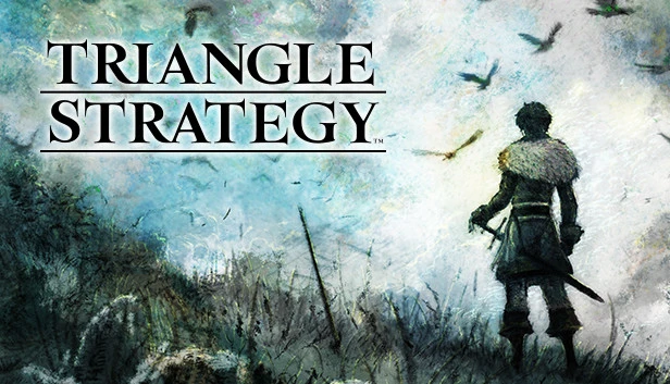 An image from the box art for Triangle Strategy, showing the main character looking off into the distance