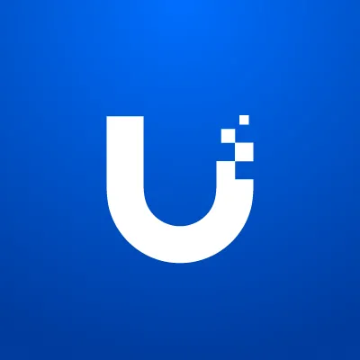 image of the Ubiquiti logo - a white U on a blue background