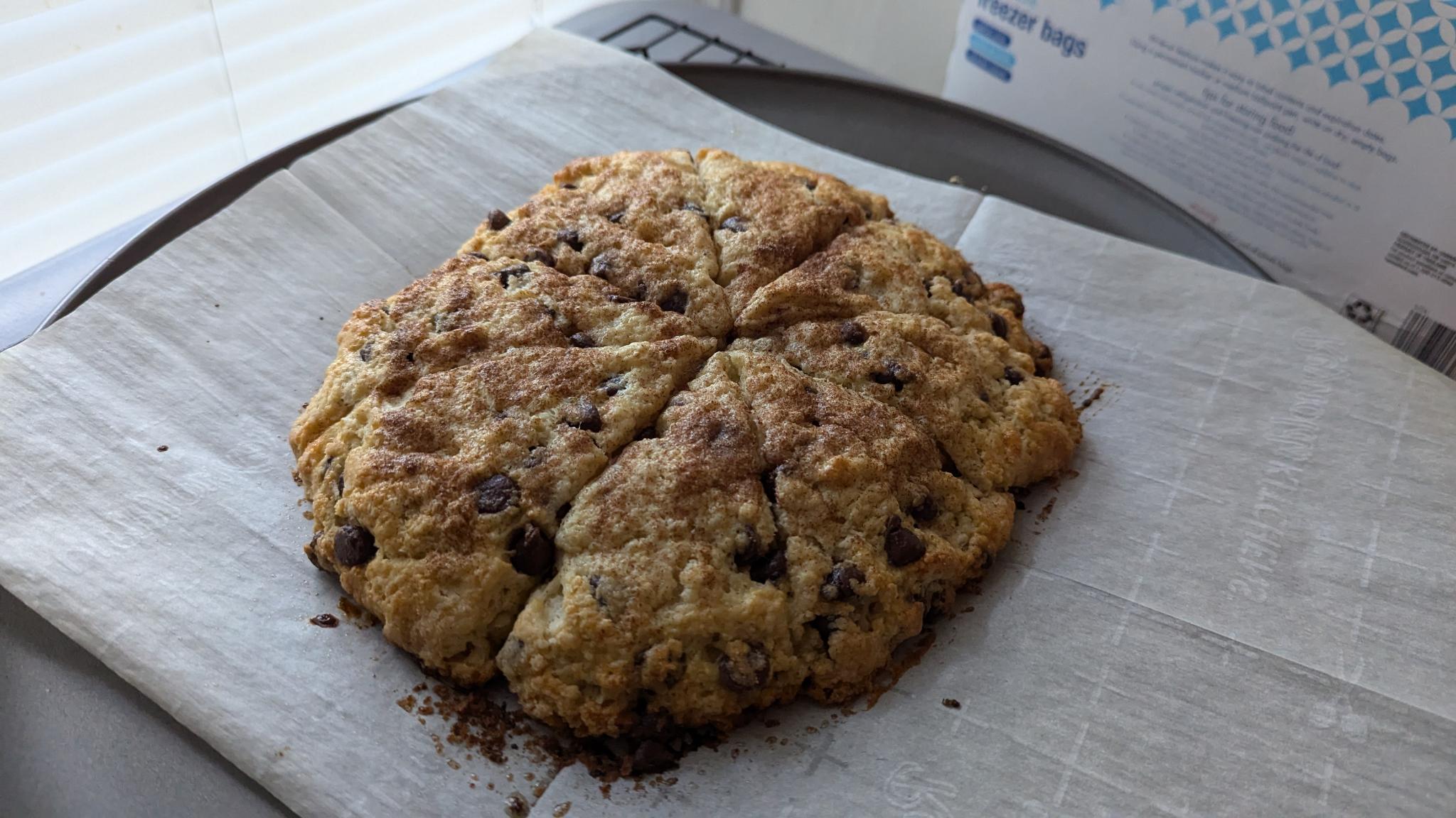 photo of chocolate chip scones