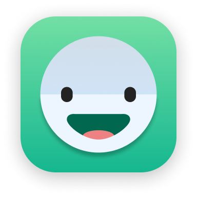 image of the daylio app logo, which is a green square with a smiley face smiling on top of it